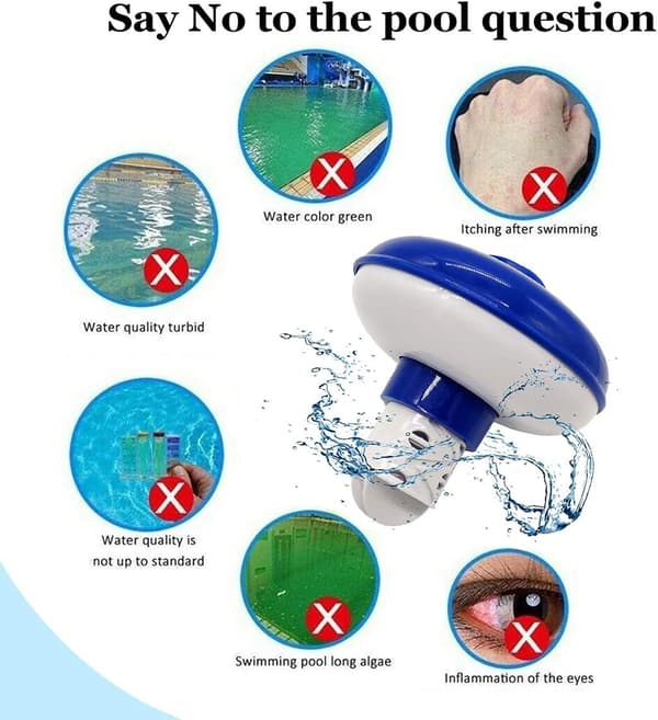 Udtrækkelig klordispenser til boblebade, swimmingpools, soppebassiner, spaer og vandlande.