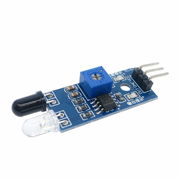 10 infrarøde (IR) hindringsdeteksjons sensor moduler for Arduino smart bil robot, 3 ledninger