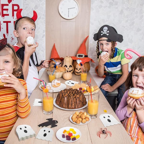 100 stk. Halloween Spøkelsesservietter Hvite 2-lags Engangs Brettet, hvit white