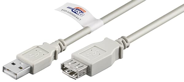 USB 2.0 höghastighetsförlängningskabel med USB-certifikat
