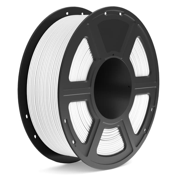 3D-printerfilament, 1,75 mm PLA+ 3D-filament, pent viklet filament, sterkt og robust, 1 kg spole (2,2 lbs), hvit