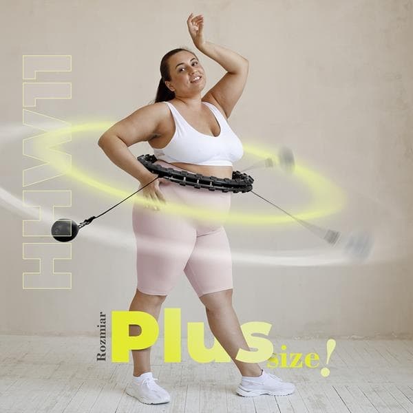 HHW11 PLUS SIZE HULA VANNE MUSTA PROJEKTIOILLA JA HMS-PAINOLLA