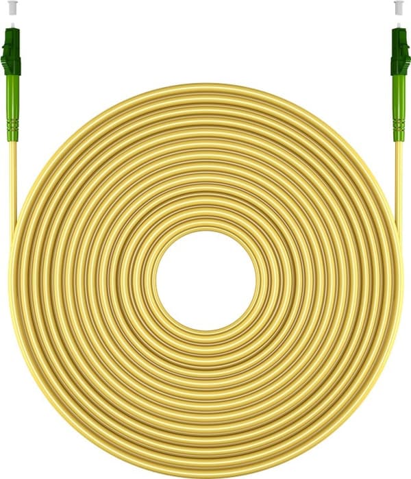 Fiberoptisk kabel (FTTH), Singlemode (OS2) Gul, gul (Simplex), 1 m