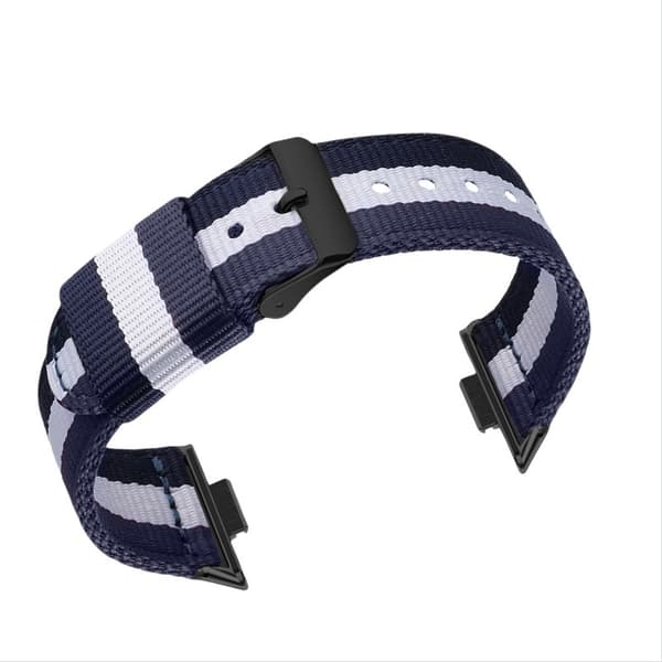 Stilig nylonrem til Huawei Fit 3/4/4 Pro White + Blue