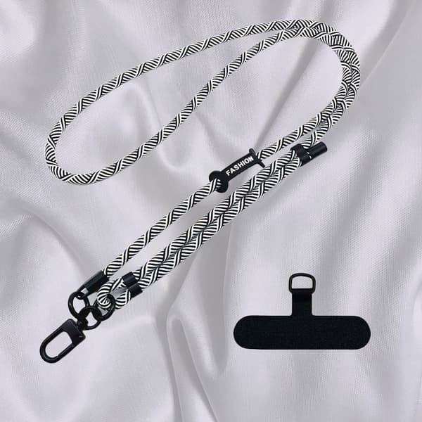 Justerbar Universal Mobilrem Sort&Hvid Black&White