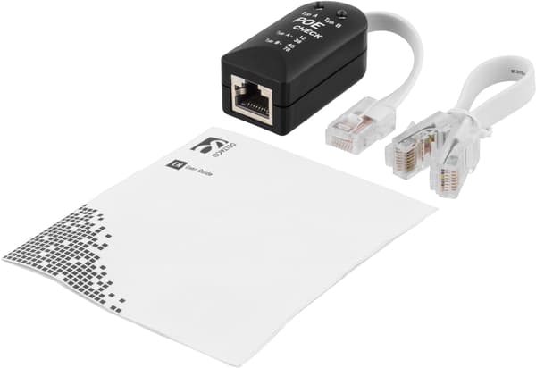Testverktøy for POE (strøm over ethernet), svart