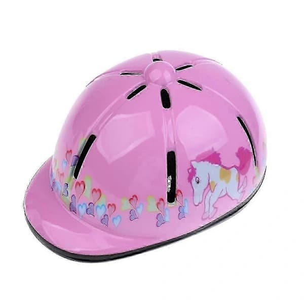 Ridehjelm for barn - Justerbar ridehjelm rosa