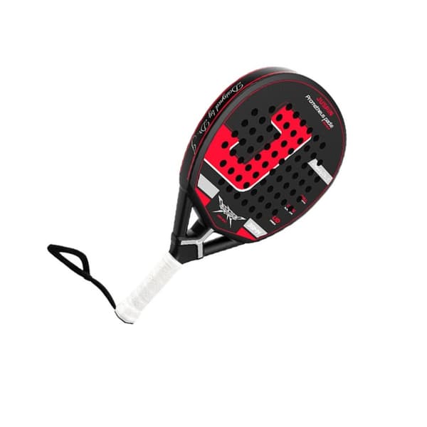 Kolfiber-racket i platt format för padel - lättvikt, hög feedback, balanserad kraft och optimerad håldesign, flerfärgad