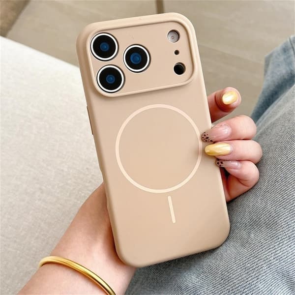 Flytande silikon magnetiskt fodral för iPhone 15, LILA iPhone 15