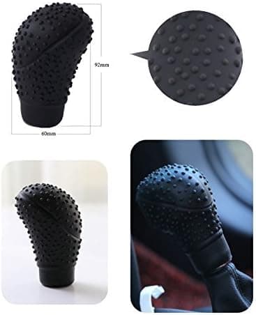 Universal blød silikone, skridsikkert gearskifteknop cover (sort)