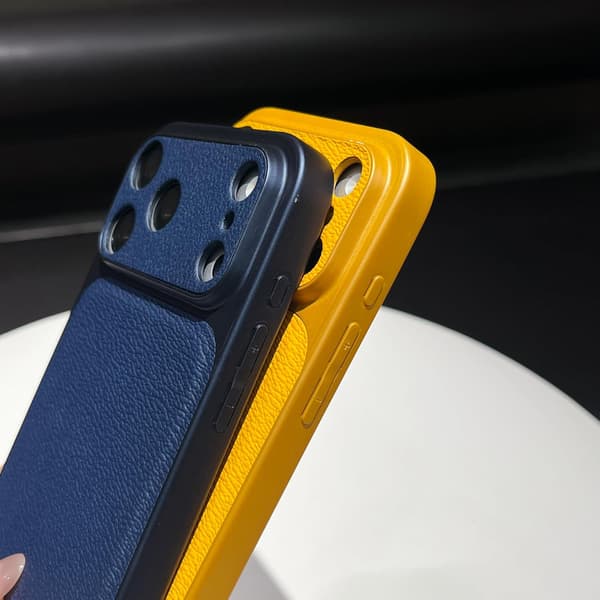 Telefonetui med læderstruktur, iPhone 17-etui, sort iPhone 17