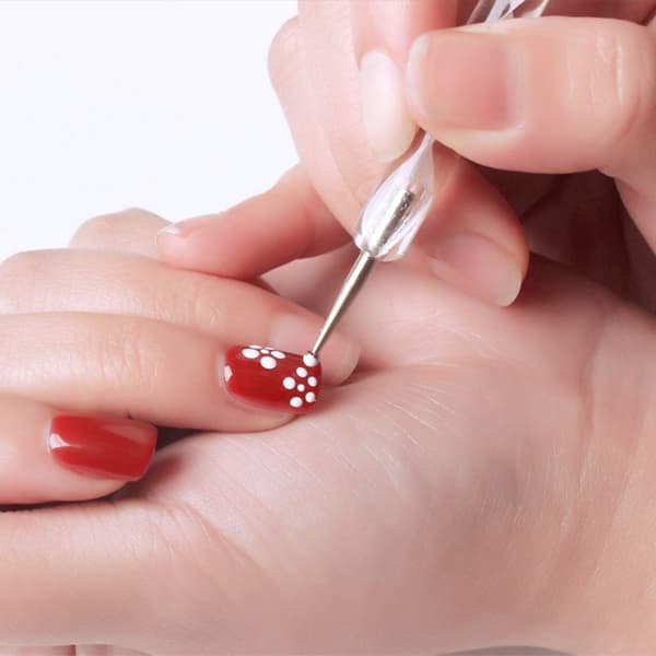 Nagelkonstset med 2-i-1 prickpenna (5 delar)