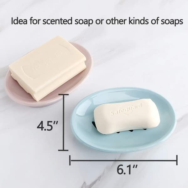 2-pack tvålkopp i plast med dränering för dusch (grön) green