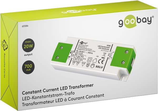 LED konstantströmsdrivare 700 mA, 20 W