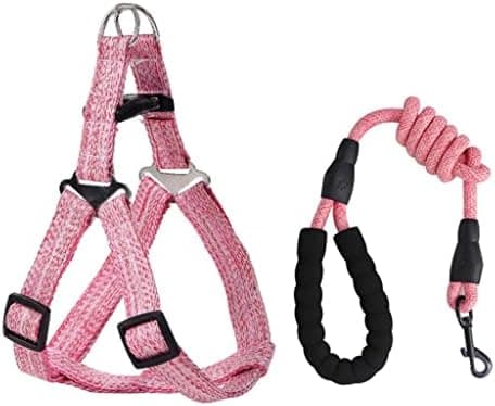Justerbar hundesele i nylon til små, mellemstore og store hunde, lyserød, L L
