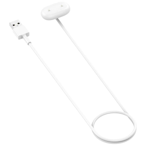 Magnetisk ladekabel kompatibel med Google Fitbit Air - USB-A, ABS+TPE, 100 cm, hurtiglading hvit