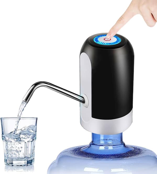Vattendispenser Elektrisk Portabel USB-laddning Vattenflaskpump (Svart) Black