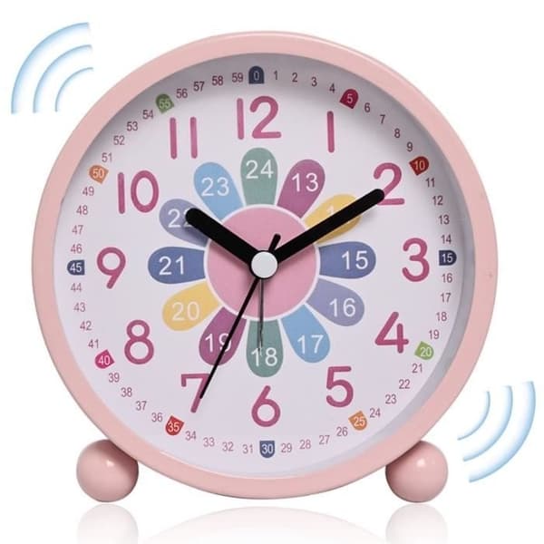 (Pink) Digitalt Vækkeur - Uspecificeret - Pink Model - Lydløs - Natlys - Snooze