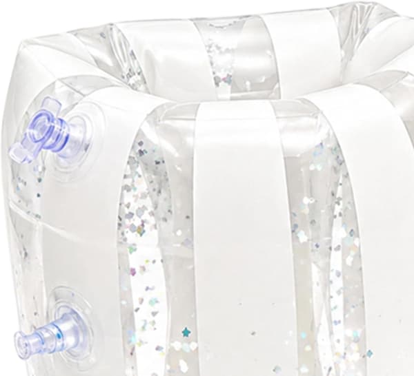 Generisk simarmband uppblåsbart flytarmband för vuxna (vit, 17*18cm) white