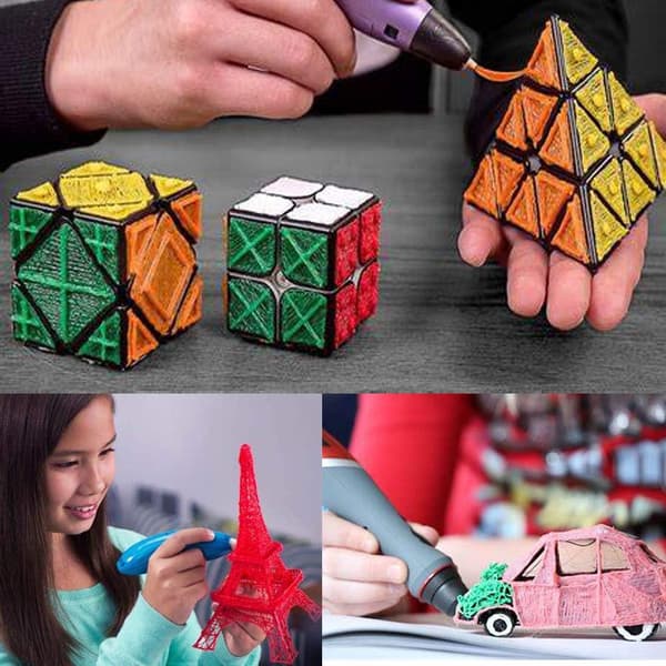 3D-kynämalli, 3D-tulostuskynämalli, 3D-kynämatto, suuri matto (41,5 x 27,5 cm) ja 2 sormisuojaa.