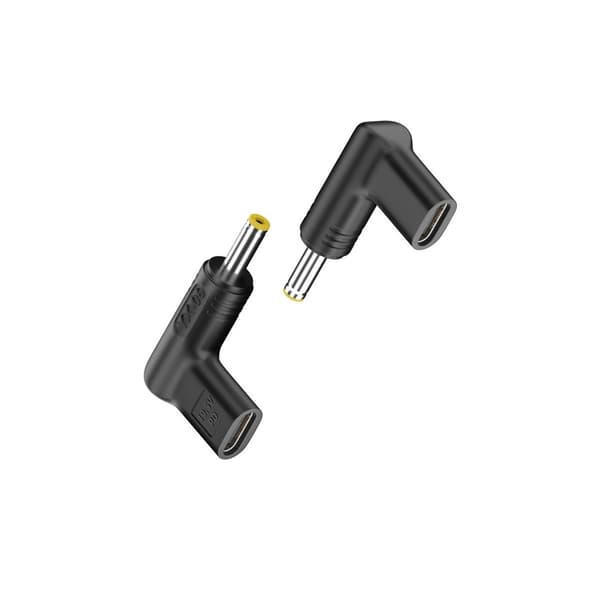 2-pak Type-C hun til DC 20V vinklet PD Trigger Adapter, 100W, til bærbare computere, skærme og andre enheder