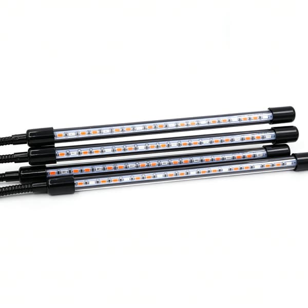 Plantelampe / plantebelysning med 4 fleksible LED-lysrør 2-pakning