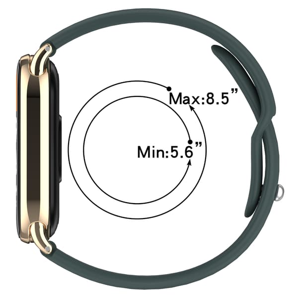 Silikonerem til Xiaomi Mi Band 8/9 (Rem + Stik) - Komfortabel og fleksibel rem til dit smartwatch Lysegrå LightGrey