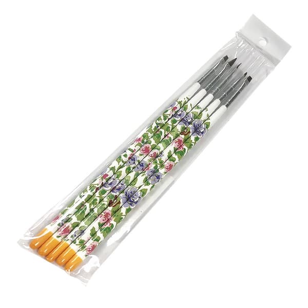 Nagelkonstpenslar, 5-delad Flerfärgad