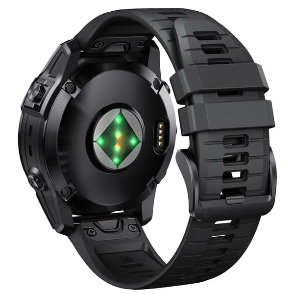 Tyylikäs pikakiinnitys Garmin Fenix 7X Pro Black -kellolle Black