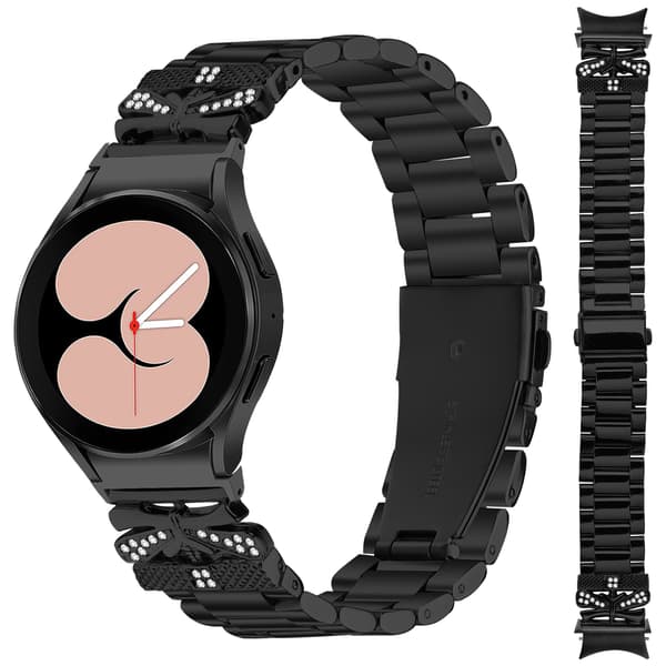 Galaxy Watch 4/5/6 Metalarmbånd Sort Black