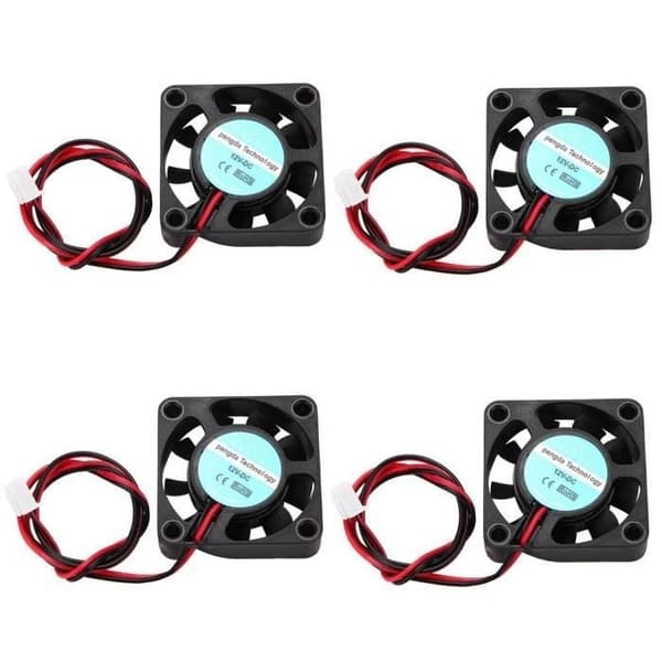 4 stk. 12V 4010 Køleventilator til 3D-printer - Stor luftmængde (6,7CFM)