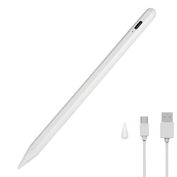 Genopladelig styluspen med fin spids 1,45 mm Hvid