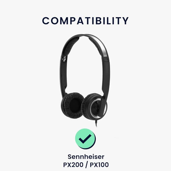 Kompatibla PX200/PX100 Öronkuddar - 2 Ersättningshörlurskuddar - Svart