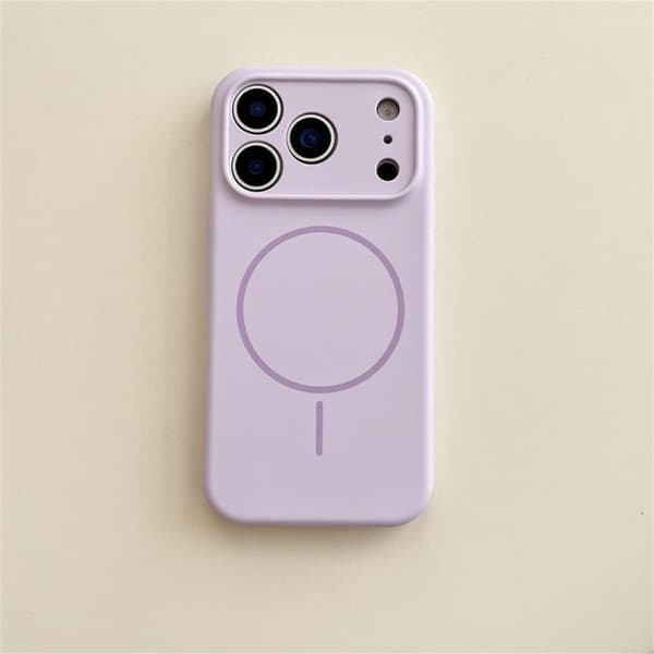 Flydende silikone magnetisk etui til iPhone 14, LILLA iPhone 14