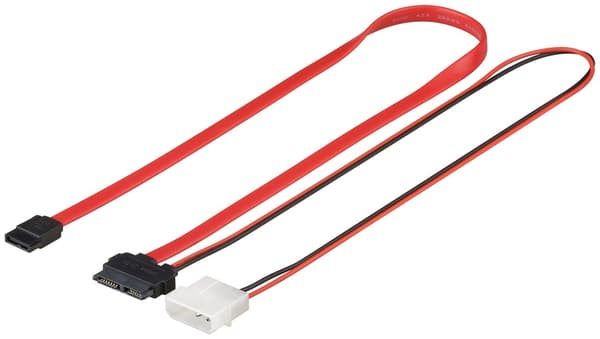 HDD S-ATA slimline-kabel 1,5 Gbit/s/3 Gbit/s 2-i-1