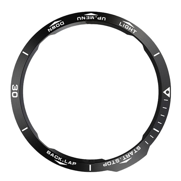Stilig svart og hvit ramme for Garmin Fenix 6X-serien