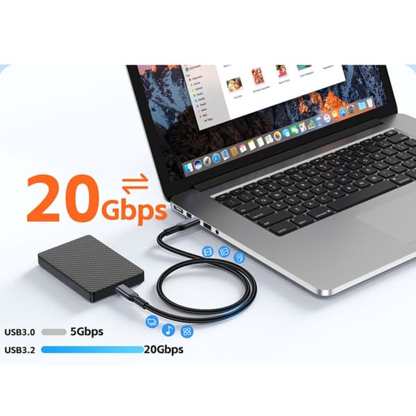 USB4-datakabel USB-C till USB-C, 40 Gbps, 240W PD, DP1.4 8K@60Hz, nylonflätad, kompatibel med Thunderbolt 4/3 och USB 3.2/3.0 Grå 1.5 M Grå 1.5 M Gray
