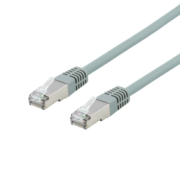 U/FTP Cat6a patchkabel, LSZH, 0,5m, grå