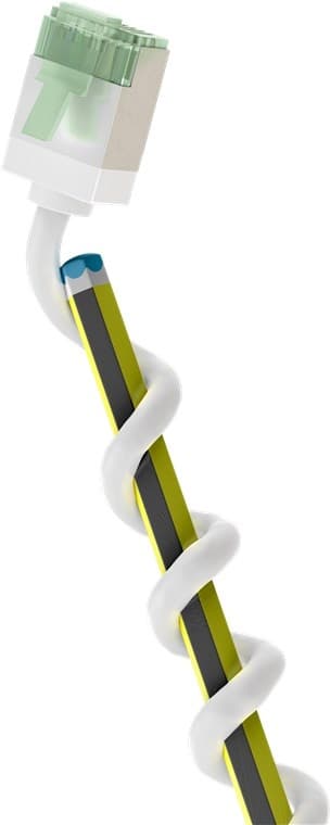 Ultrafleksibel patchkabel CAT 8.1, slank, U/FTP, hvit