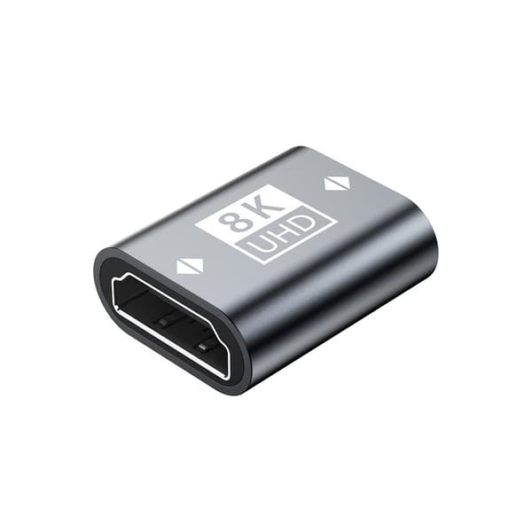8K HDMI 2.1 hunn til hunn-adapter - HDMI-forlengerkobling grå