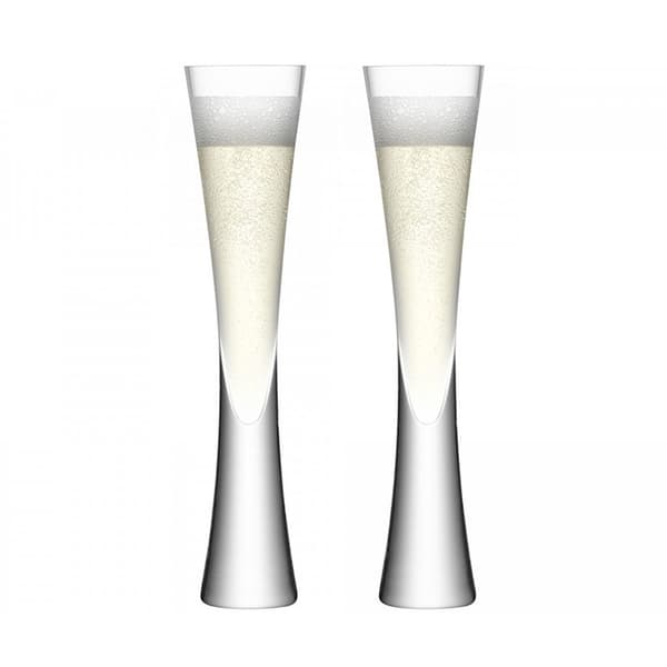 Champagneflöjt 170 ml Klar | Set om 2 | Munblåst och Handgjort Glas
