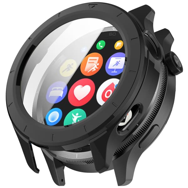 Xiaomi Watch S4 -kotelo sisäänrakennetulla näytönsuojalla - Musta