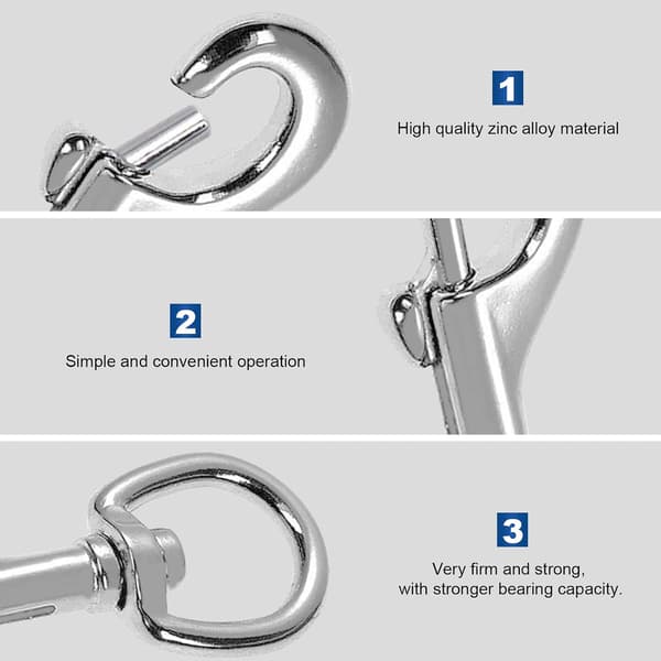 Svängbara karbinhakar, kraftig hundkoppelskrok 360° svängbara leder Trigger Clips Kraftiga Trigger Clips (3 st)
