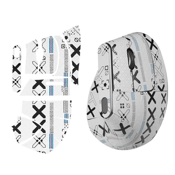 Förbättrade greppmusmattor för Logitech MX Vertical White White