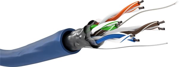CAT 5e Nätverkskabel, F/UTP, 100 m, blå