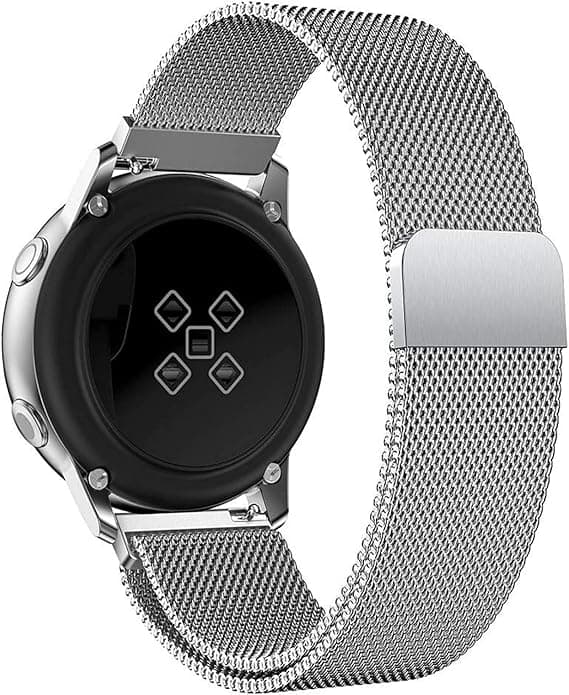 Udskiftningsrem Justerbar Rustfrit Stål Rem til Kvinder Mænd 18mm 20mm 22mm Silver 22mm