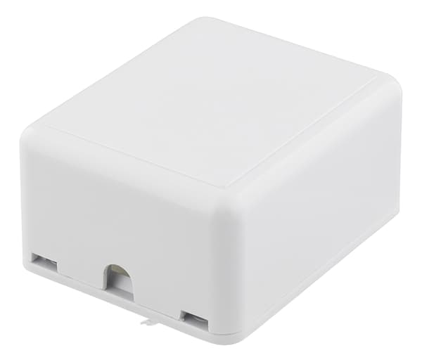 Påveggsboks for Keystone, 1 port, hvit