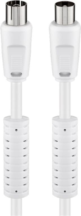 Antennkabel med ferrit (80 dB), dubbelskärmad