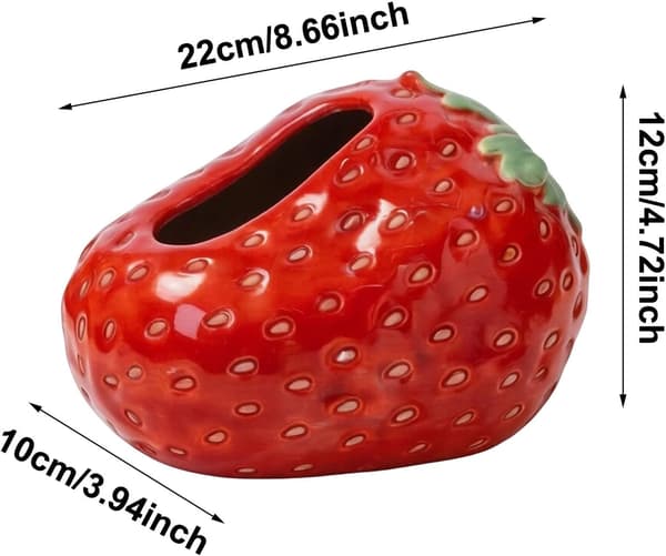 Frugtskiveformet Tissueboks Mat Tissueholder, jordbær strawberry
