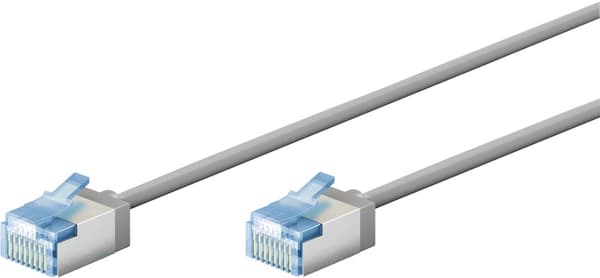 Ultraflexibel patchkabel CAT 6A, smal, U/FTP, grå